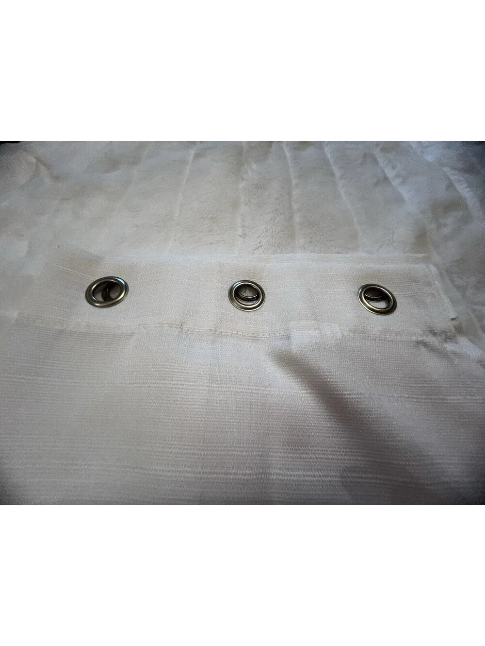 Lot 2 Mainstays White Silver Grommet 27” x 36” Light Filtering curtains drapes